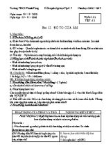 Giáo án Vật lý Lớp 7 - Tuần 12 - Năm học 2016-2017